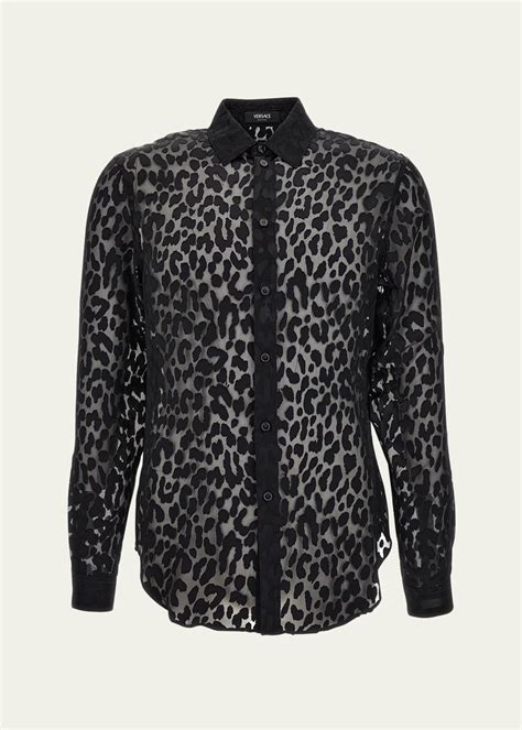 versace silk button down leopard|Leopard Devoré Silk.